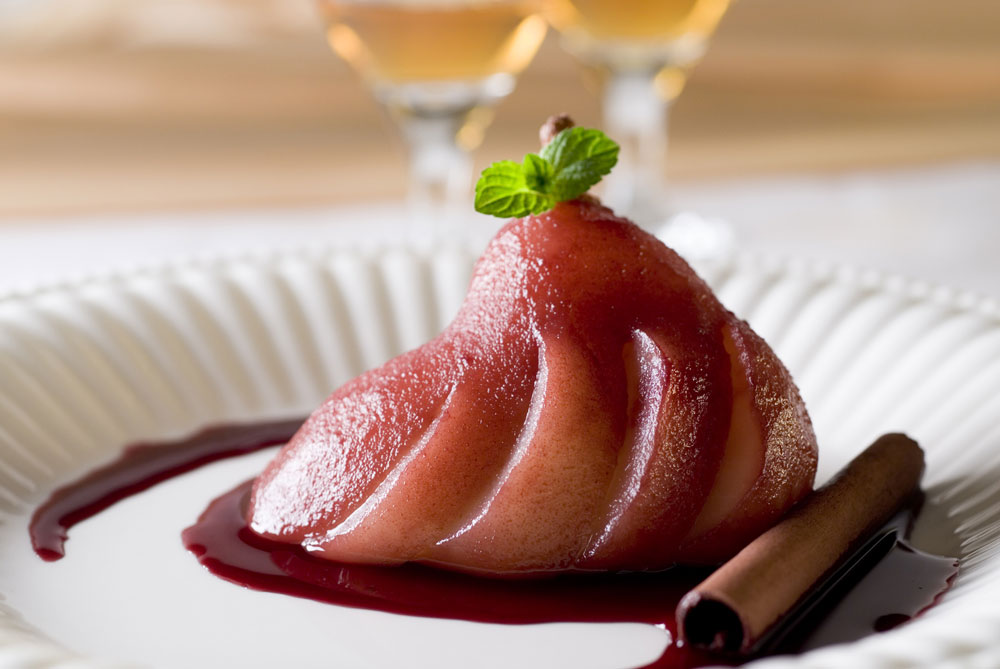 Rotweinbirnen mit Zimtschaum – ein Rezept vom eBalance Blog