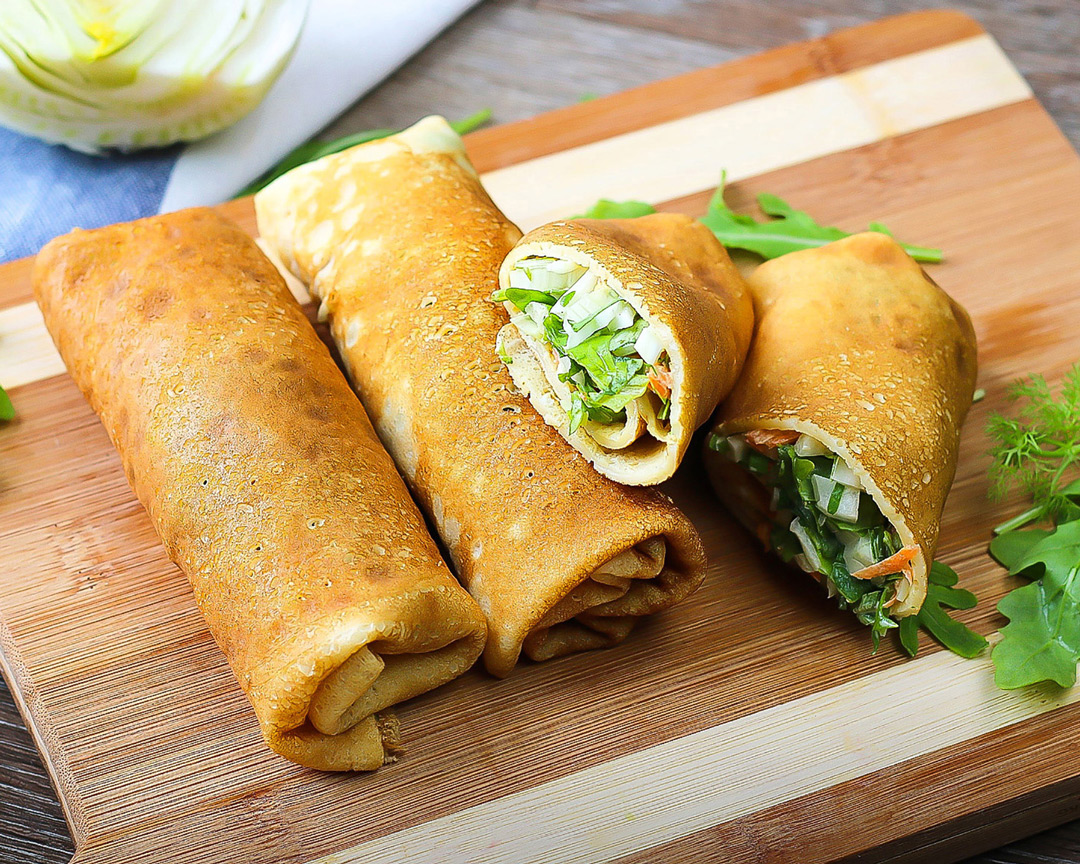 Wraps mit Rucola Der schnelle vegetarische Snack für unterwegs