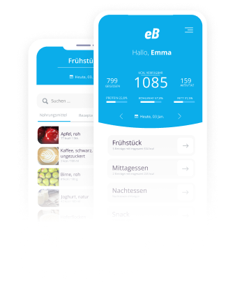 eBalance Tagebuch mit Kalorienbilanz und Nährwertanalyse